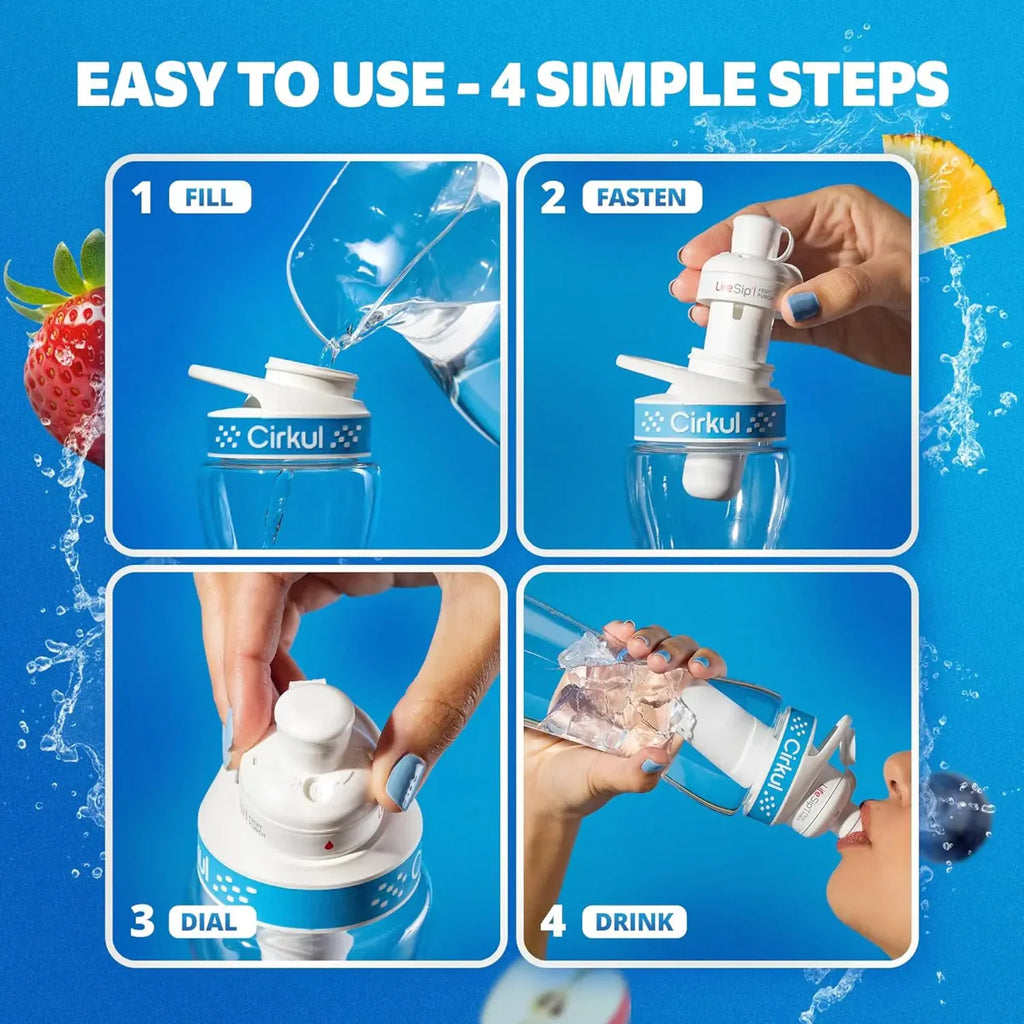 22oz. Plastic Bottle, LifeSip® Fruit Punch, & 18pk Cirkul® Singles